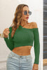 Cable-Knit One Shoulder Long Sleeve Sweater-Teresa's Fashionista LLC