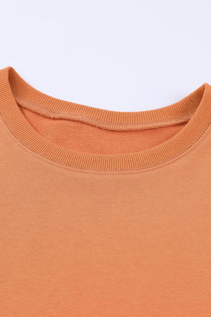 Side Slit Drop Shoulder Sweatshirt-Teresa's Fashionista LLC