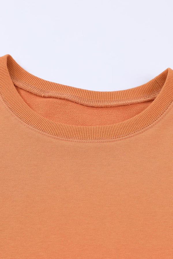 Side Slit Drop Shoulder Sweatshirt-Teresa's Fashionista LLC