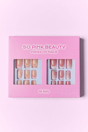 SO PINK BEAUTY Press On Nails 2 Packs-Teresa's Fashionista LLC
