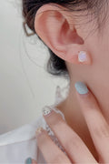High Quality Natural Moonstone 925 Sterling Silver Stud Earrings-Teresa's Fashionista LLC