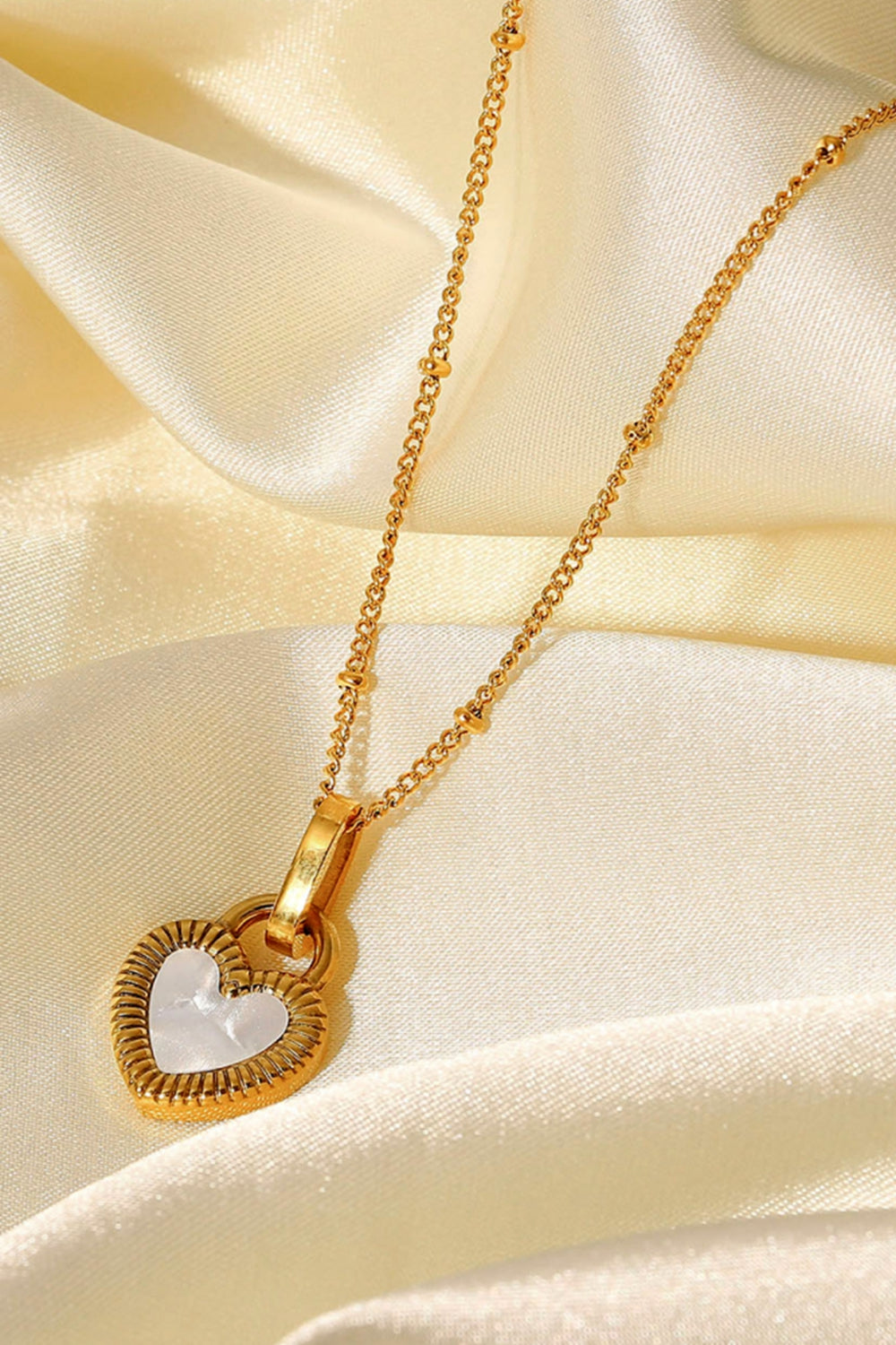 Contrast Heart Pendant Necklace-Teresa&#39;s Fashionista LLC
