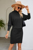 Ribbed Mock Neck Long Sleeve Dress-Teresa's Fashionista LLC
