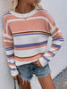 Striped Drop Shoulder Round Neck Pullover Sweater-Teresa's Fashionista LLC
