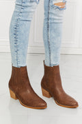 MMShoes Love the Journey Stacked Heel Chelsea Boot in Chestnut-Teresa's Fashionista LLC