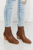 MMShoes Love the Journey Stacked Heel Chelsea Boot in Chestnut-Teresa's Fashionista LLC