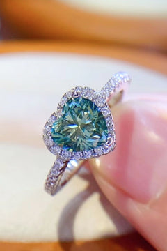 1-Carat Moissanite Heart Ring-Teresa's Fashionista LLC