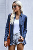 Distressed Snap Down Denim Jacket-Teresa's Fashionista LLC