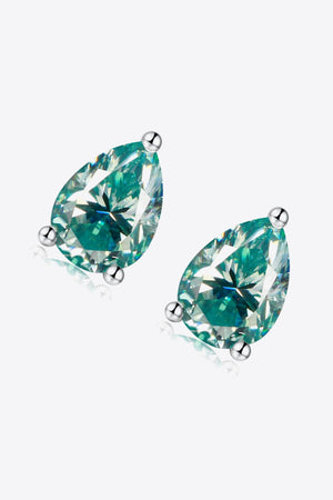 2 Carat Moissanite Teardrop Earrings-Teresa's Fashionista LLC