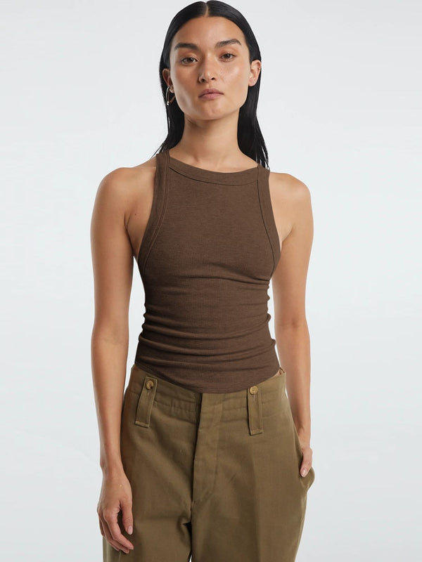 Halter Neck Ribbed Cropped Top-Teresa's Fashionista LLC