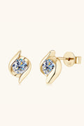 1 Carat Moissanite 925 Sterling Silver Stud Earrings-Teresa's Fashionista LLC
