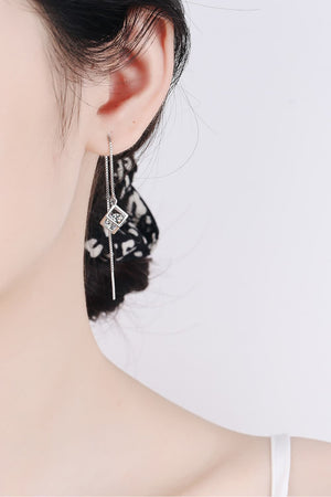 2 Carat Moissanite 925 Sterling Silver Threader Earrings-Teresa's Fashionista LLC