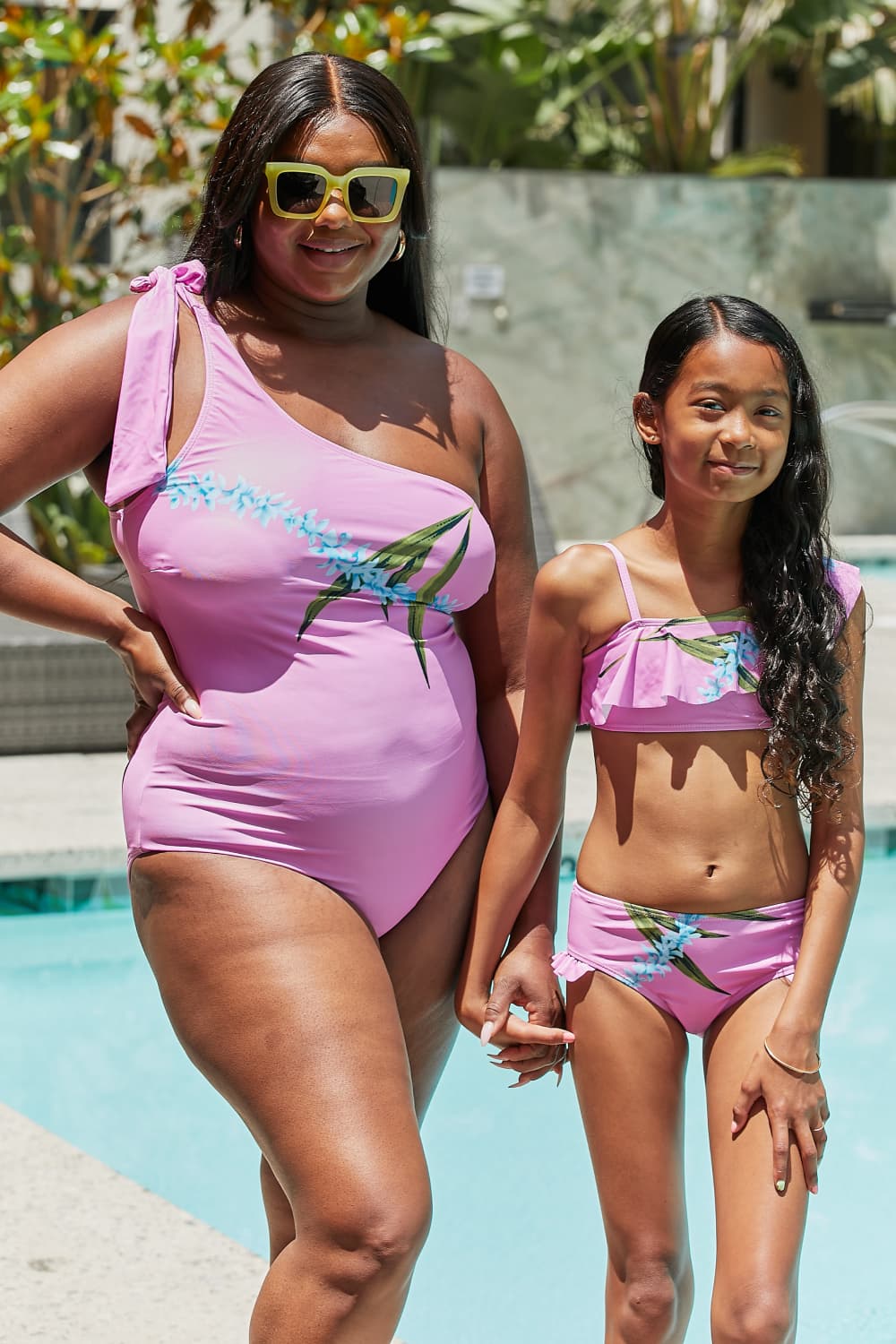 Marina West Swim Vacay Mode One Shoulder Swimsuit in Carnation Pink-Teresa's Fashionista LLC