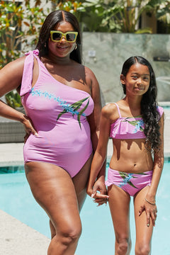 Marina West Swim Vacay Mode One Shoulder Swimsuit in Carnation Pink-Teresa's Fashionista LLC