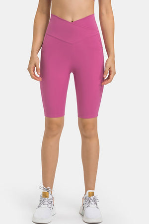 High Waist Biker Shorts with Pockets-Teresa's Fashionista LLC