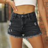 Raw Hem Distressed Denim Shorts-Teresa's Fashionista LLC