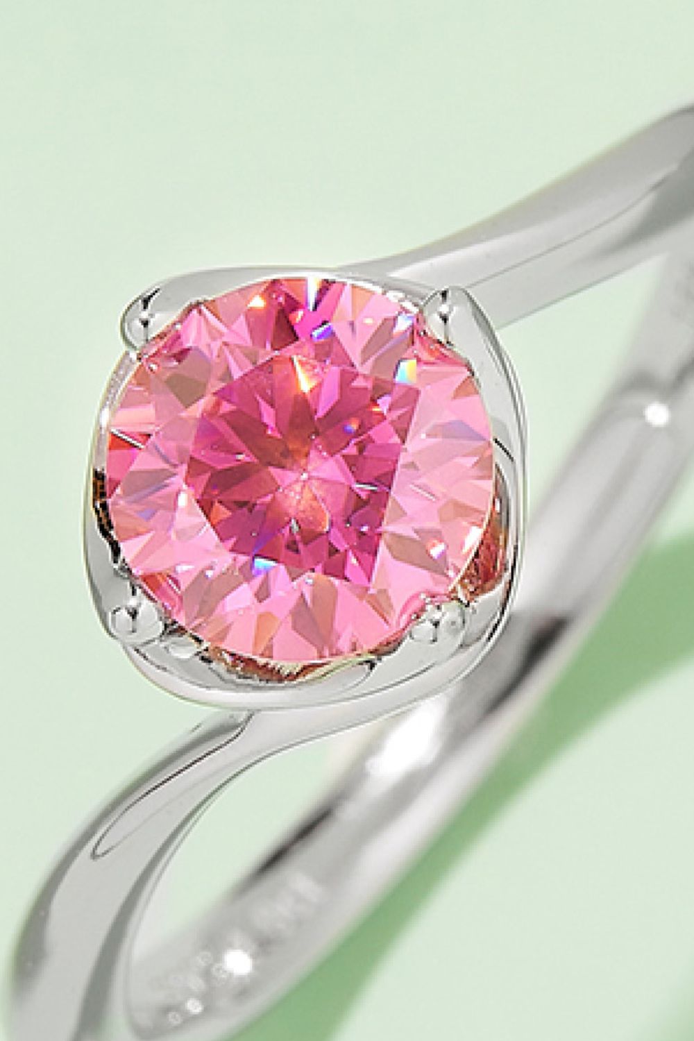 1 Carat Moissanite 925 Sterling Silver Solitaire Ring-Teresa&#39;s Fashionista LLC