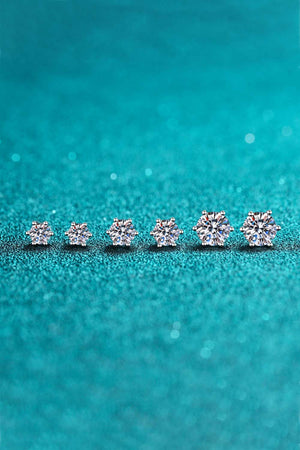 Endless Cheer Moissanite Stud Earrings-Teresa's Fashionista LLC
