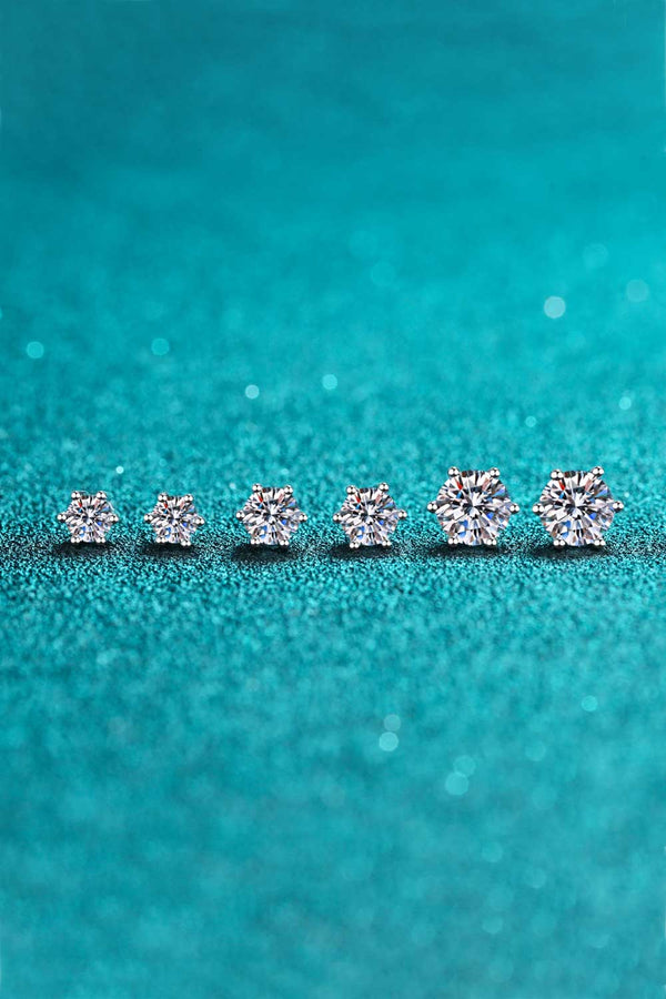 Endless Cheer Moissanite Stud Earrings-Teresa's Fashionista LLC