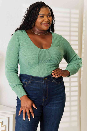 Basic Bae Scoop Neck Long Sleeve Top-Teresa's Fashionista LLC