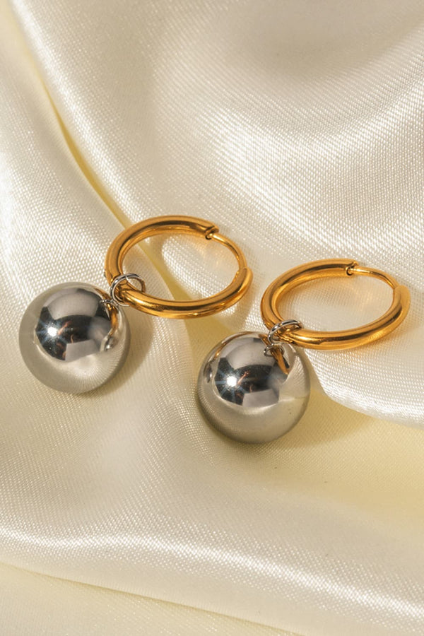 18K Gold-Plated Copper Ball Drop Earrings-Teresa's Fashionista LLC