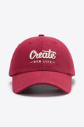 CREATE NEW LIFE Adjustable Cotton Baseball Cap-Teresa's Fashionista LLC