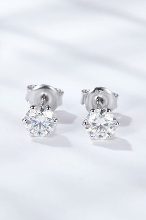 Good Days Ahead Moissanite Stud Earrings-Teresa's Fashionista LLC