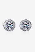 2 Carat Moissanite 925 Sterling Silver Stud Earrings-Teresa's Fashionista LLC