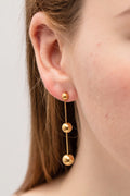 Ball Bead and Chain Stainless Steel Earrings-Teresa's Fashionista LLC