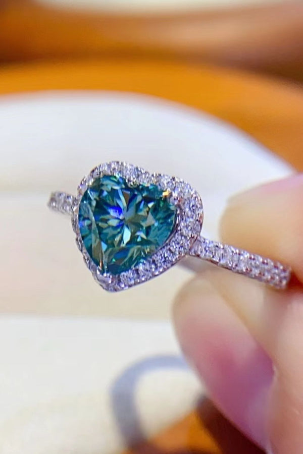 1-Carat Moissanite Heart Ring-Teresa's Fashionista LLC