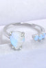 18K Rose Gold-Plated Moonstone Open Ring-Teresa's Fashionista LLC