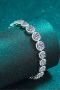 925 Sterling Silver 10.4 Carat Moissanite Bracelet-Teresa's Fashionista LLC