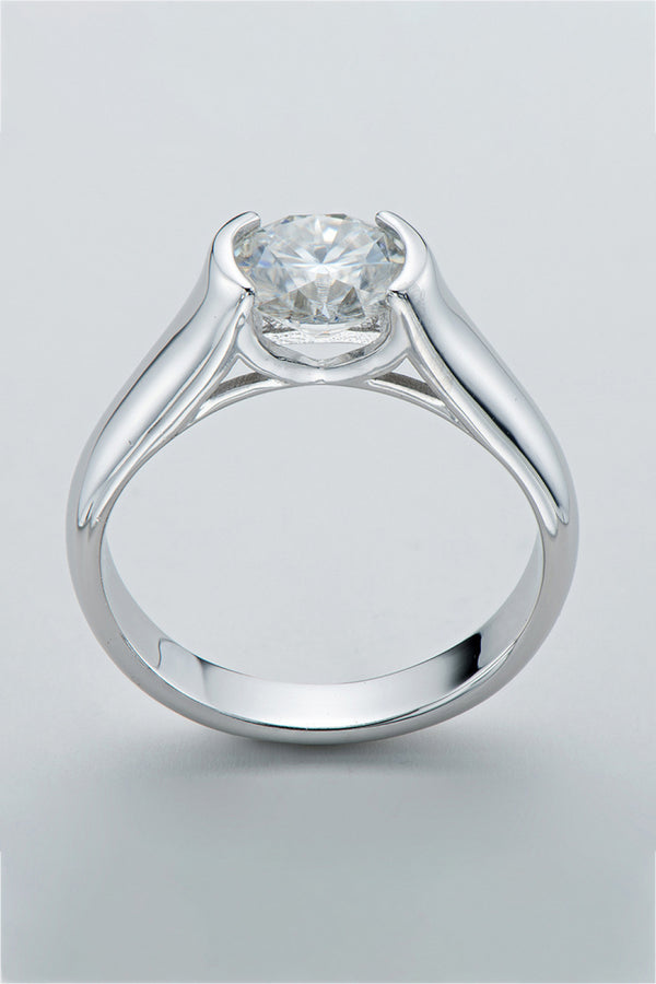 Looking Good 2 Carat Moissanite Platinum-Plated Ring-Teresa's Fashionista LLC