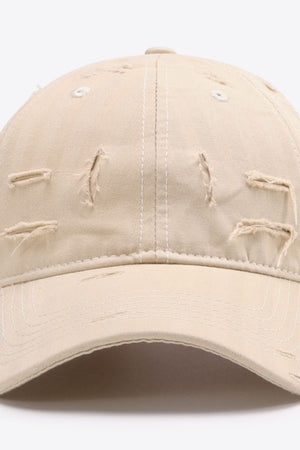 Distressed Adjustable Baseball Cap-Teresa's Fashionista LLC