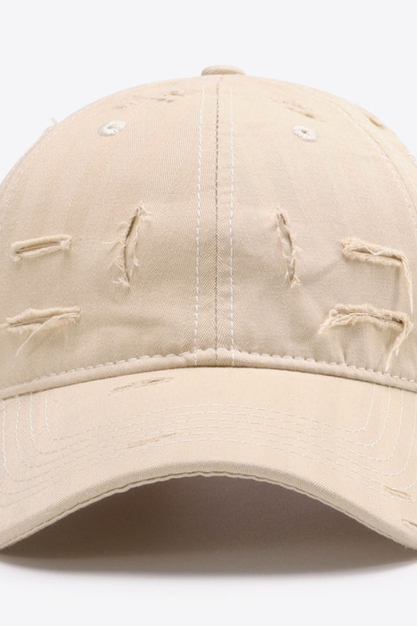 Distressed Adjustable Baseball Cap-Teresa's Fashionista LLC