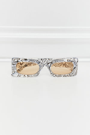 Tortoiseshell Rectangle Polycarbonate Sunglasses-Teresa's Fashionista LLC