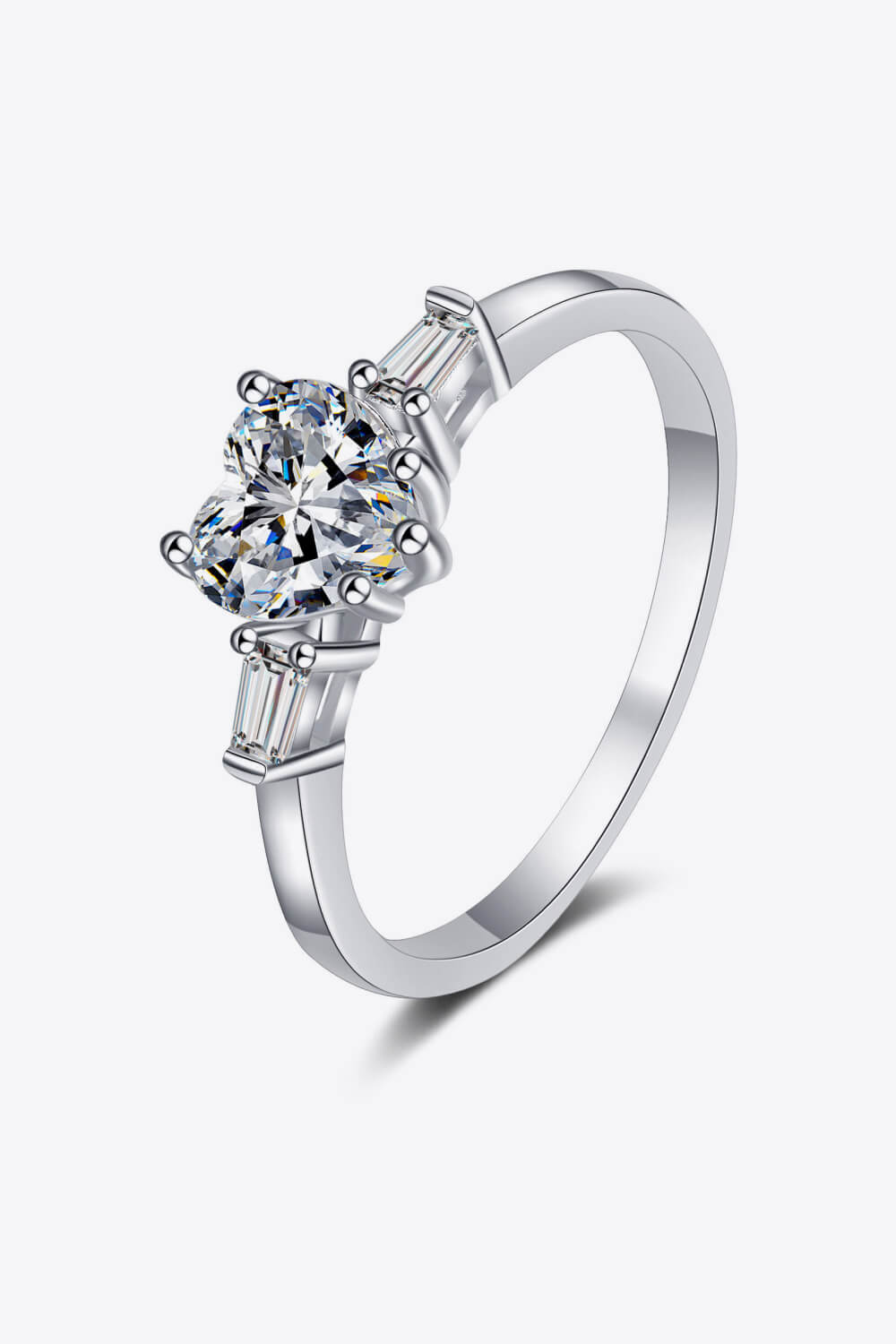 1.2 Carat Moissanite Heart Ring-Teresa's Fashionista LLC