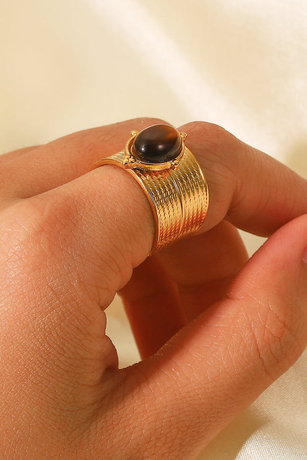 18K Gold-Plated Wide Open Ring-Teresa's Fashionista LLC
