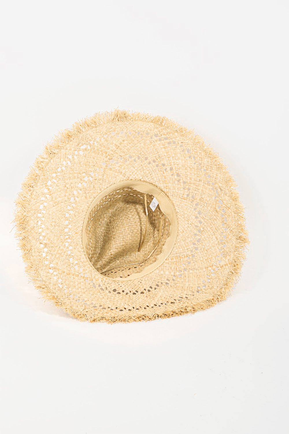 Fame Openwork Raw Hem Weave Hat-Teresa's Fashionista LLC