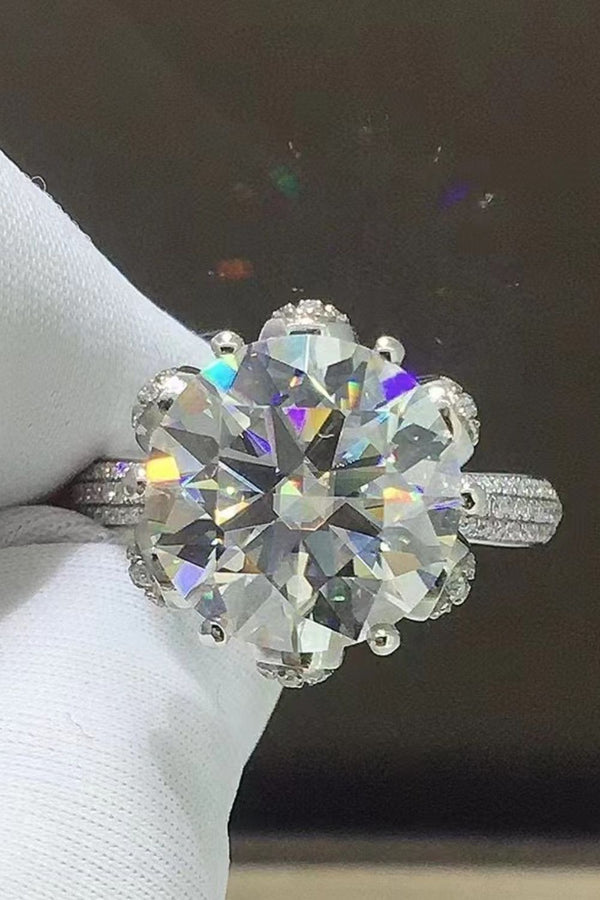 5 Carat Moissanite Side Stone Ring-Teresa's Fashionista LLC