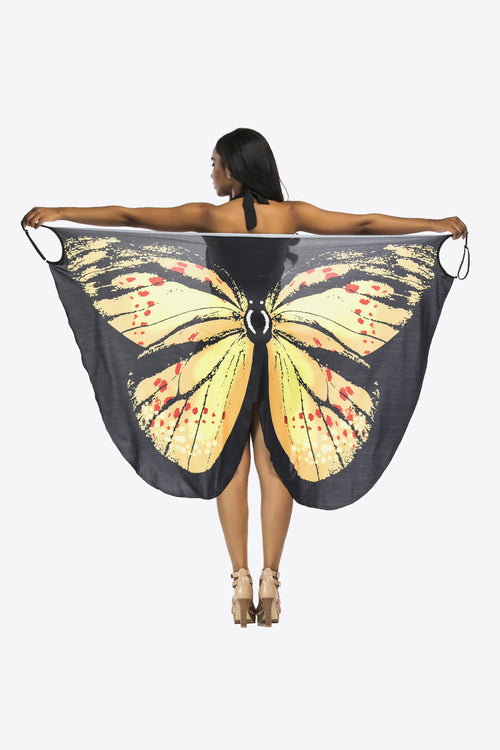 Butterfly Spaghetti Strap Cover Up-Teresa's Fashionista LLC