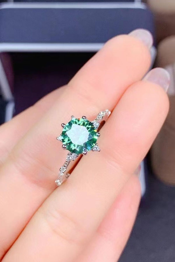 All Eyes On Me 1 Carat Moissanite Platinum-Plated Ring-Teresa's Fashionista LLC