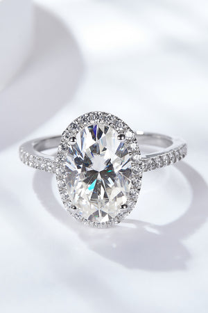4.5 Carat Moissanite Halo Ring-Teresa's Fashionista LLC