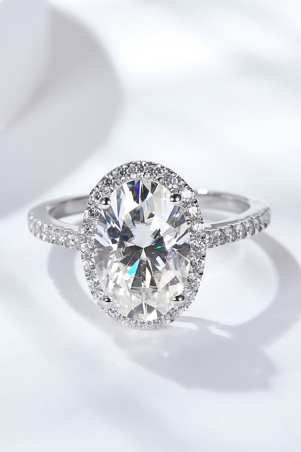 4.5 Carat Moissanite Halo Ring-Teresa's Fashionista LLC
