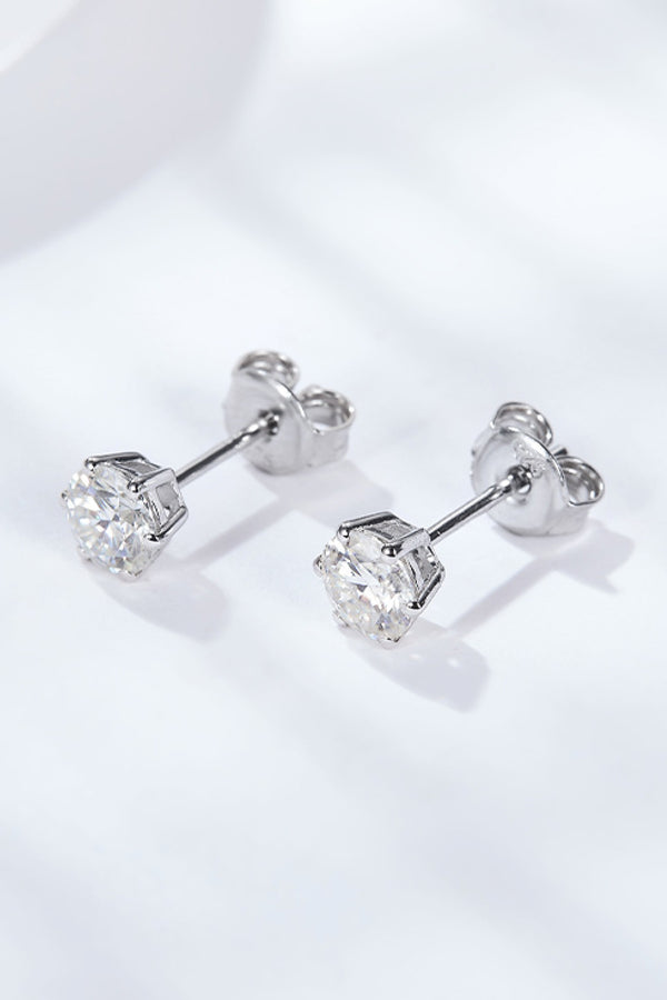 Good Days Ahead Moissanite Stud Earrings-Teresa's Fashionista LLC