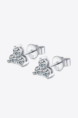 Moissanite 925 Sterling Silver Stud Earrings-Teresa's Fashionista LLC