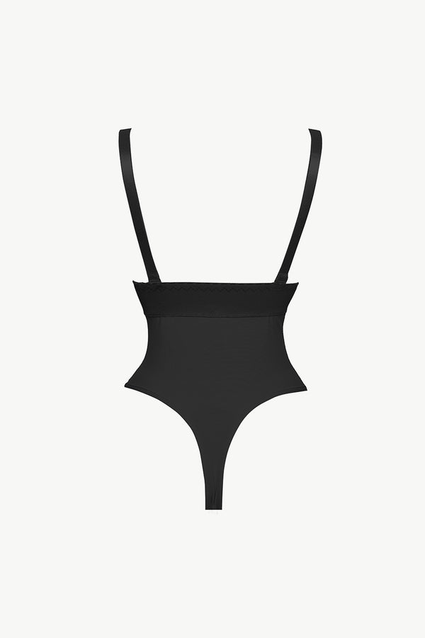 Full Size Adjustable Strap Zip-Up Shaping Bodysuit-Teresa's Fashionista LLC