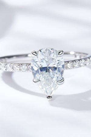 1.8 Carat Moissanite Side Stone Ring-Teresa's Fashionista LLC