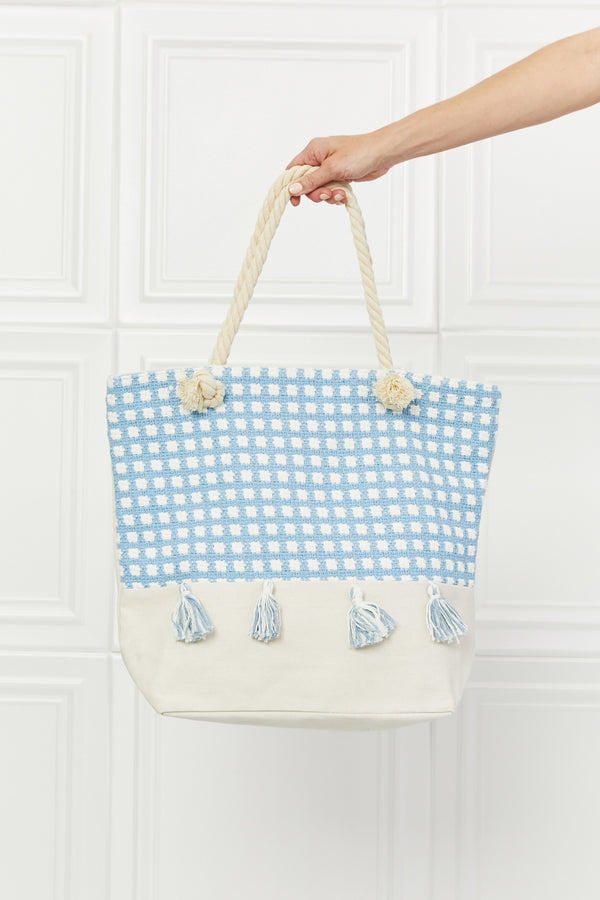 Justin Taylor Picnic Date Tassle Tote Bag-Teresa's Fashionista LLC