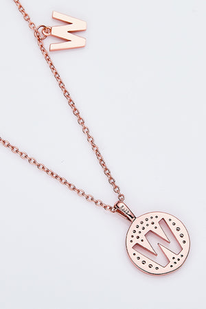 Moissanite U to Z Pendant Necklace-Teresa's Fashionista LLC